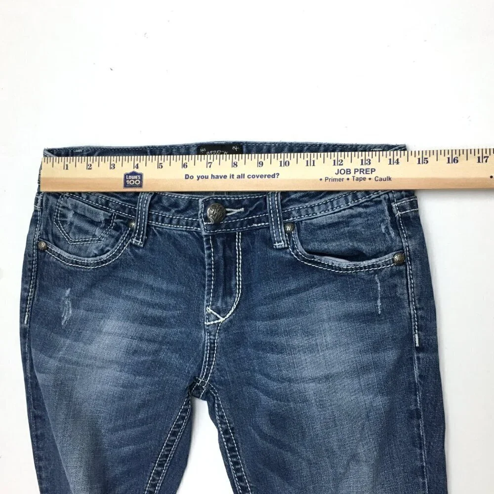 ReRock for Express Women's Jeans Straight Leg Capri Distressed size 4 length 26